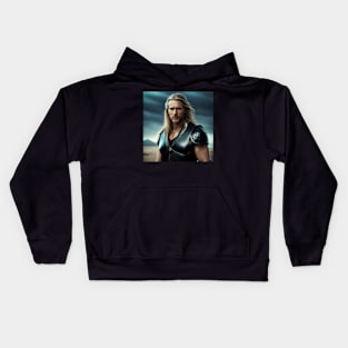 Fantasy warrior ready for battle Kids Hoodie